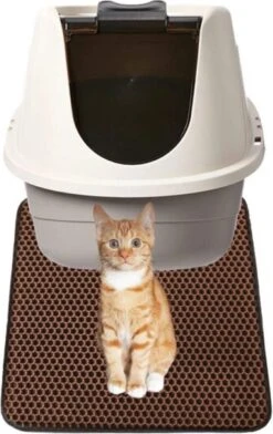 IGOODS - Kattenbakmat Met Filter - 45 X 60 - Waterdicht - Dubbele Laag - Bruin -Huisdierbenodigdheden Korting 756x1200 2