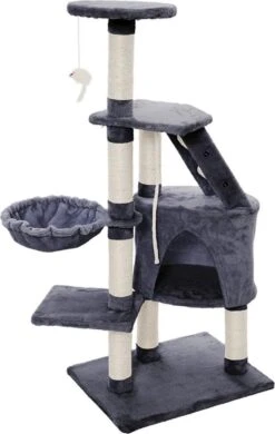 Merkloos MC Star Krabpaal Voor Grote Katten Cat Tree - 55 X 40 X 120 Cm - Grijs -Huisdierbenodigdheden Korting 760x1200 3