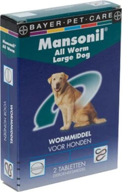 Mansonil All Worm Tasty Ontworming Tabletten Hond 2 Tabletten -Huisdierbenodigdheden Korting 762x1200