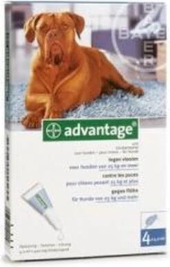 Bayer Anti Vlooienmiddel Advantage 400 25 - 40 Kg - 4 Pipetten -Huisdierbenodigdheden Korting 764x1200 2