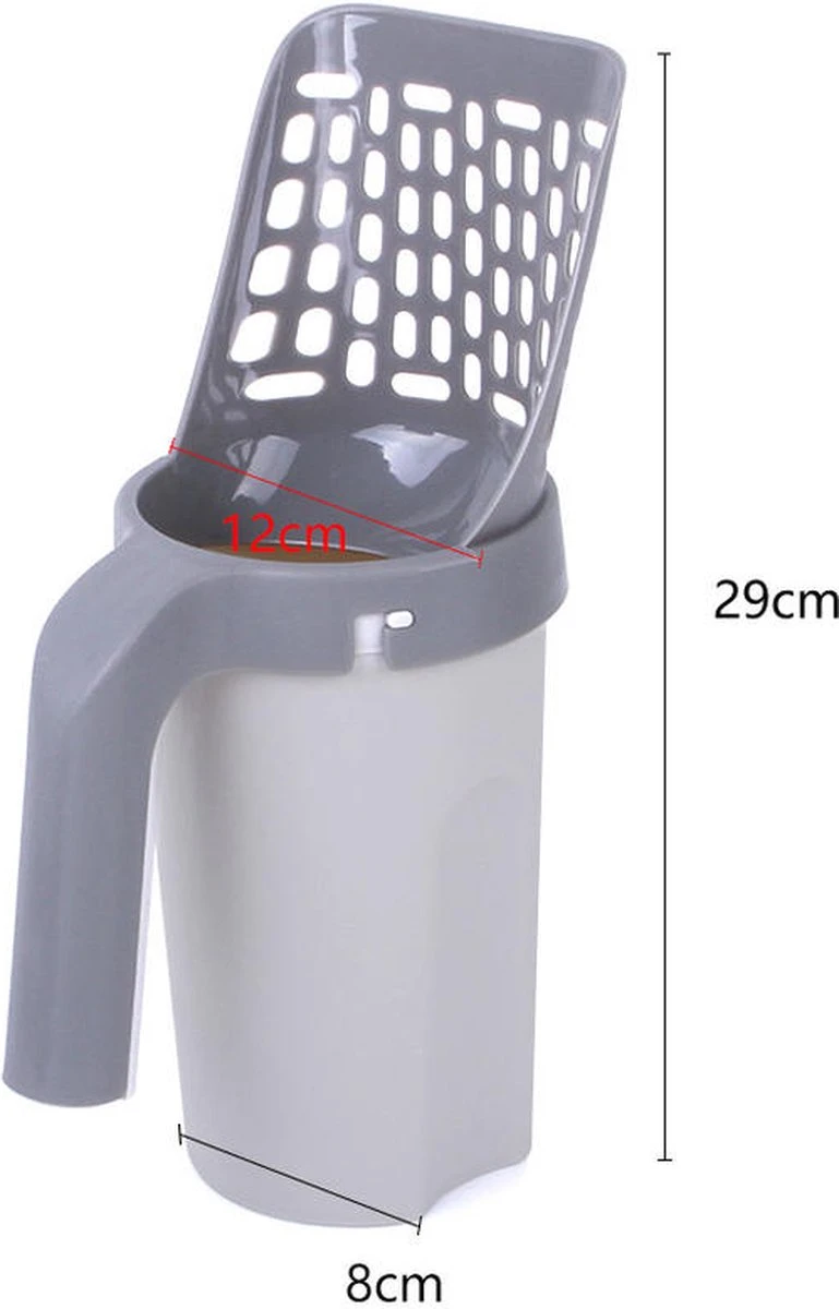 YELÉ LIVING – Kattenbakschep – Haarverwijderaar - Cat Litter Scoop – Kattenbakschep Met Container – Katten – Kattenbak – Grijs/wit – Kattenbak Schep – Grind – Kattengrind – Kattenbak Grind – Poep Zakjes – Afvalcontainer - All-in-1 Kattenbakschep 9 YELÉ LIVING – Kattenbakschep – Haarverwijderaar - Cat Litter Scoop – Kattenbakschep Met Container – Katten – Kattenbak – Grijs/wit – Kattenbak Schep – Grind – Kattengrind – Kattenbak Grind – Poep Zakjes – Afvalcontainer - All-in-1 Kattenbakschep - Image 7