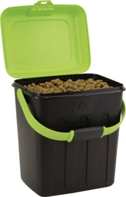 Maelson Dry Box - Voedselcontainer Zwart Groen Met Bijgeleverd Schepje - Bewaarbox In 4 Maten Van 7,5 Kg Tot 20 Kg - Maelson Dry Box 3 Zonder Schepje -Huisdierbenodigdheden Korting 770x1200 2