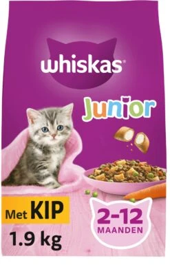 Whiskas Junior - Kattenbrokken - Kip - Zak 6 X 1,9 Kg -Huisdierbenodigdheden Korting 770x1200 4