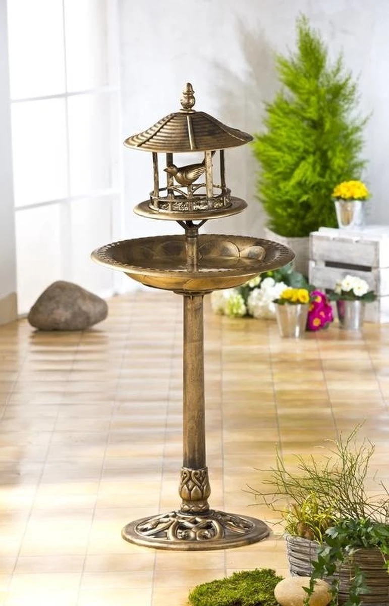 Merkloos Vogelbad Nostalgie - 105 X 50,5 Cm - Groen 2 Merkloos Vogelbad Nostalgie - 105 X 50,5 Cm - Groen