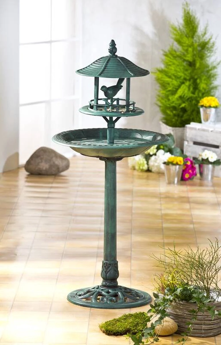 Merkloos Vogelbad Nostalgie - 105 X 50,5 Cm - Groen 3 Merkloos Vogelbad Nostalgie - 105 X 50,5 Cm - Groen - Image 2