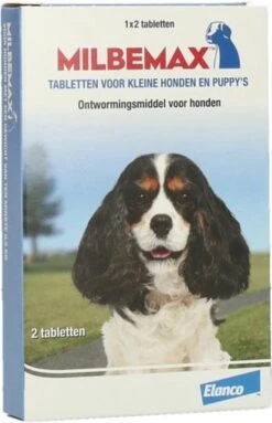 Milbemax Tabletten - Ontwormings Tabletten Voor Honden - Puppy/Kleine Honden - 2 Tabl. - <5kg - Ontwormings Honden