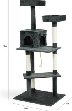 Grote Luxe Krabpaal Voor Katten - Kattenboom - 70x50x150 Cm -Huisdierbenodigdheden Korting 777x1200 7