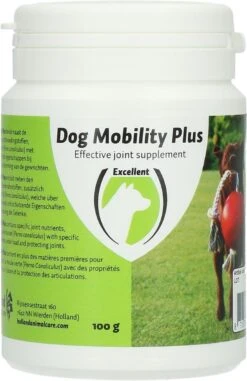 Excellent Dog Mobility Plus – Ter Ondersteuning Van De Pezen, Kraakbeen, Banden En Gewrichten Van Honden - Geschikt Voor De Hond - Aanvullend Diervoeder - 100 Gram