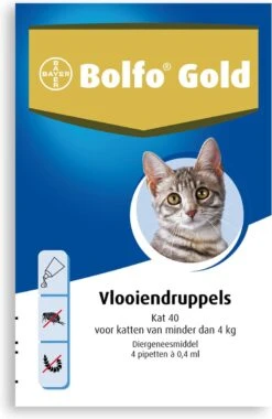 Bayer Bolfo Gold 40 Anti Vlooienmiddel - Kat - 0 Tot 4 Kg - 4 Pipetten -Huisdierbenodigdheden Korting 780x1200 6