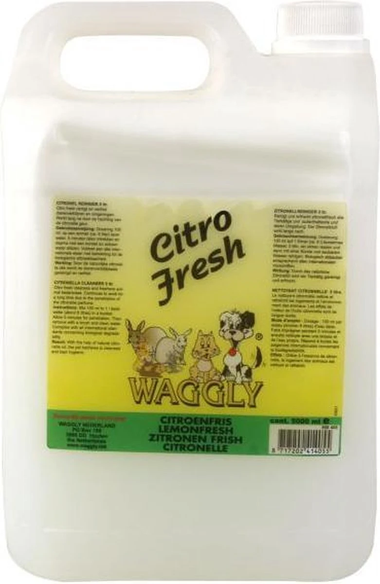 Waggly Citro Fresh Geurverwijderaar - 5 L 5 Waggly Citro Fresh Geurverwijderaar - 5 L - Image 3