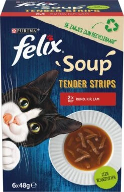 Felix Soup Tender Strips Met Rund, Kip & Lam - Katten Natvoer - 24 X 48g -Huisdierbenodigdheden Korting 781x1200 8