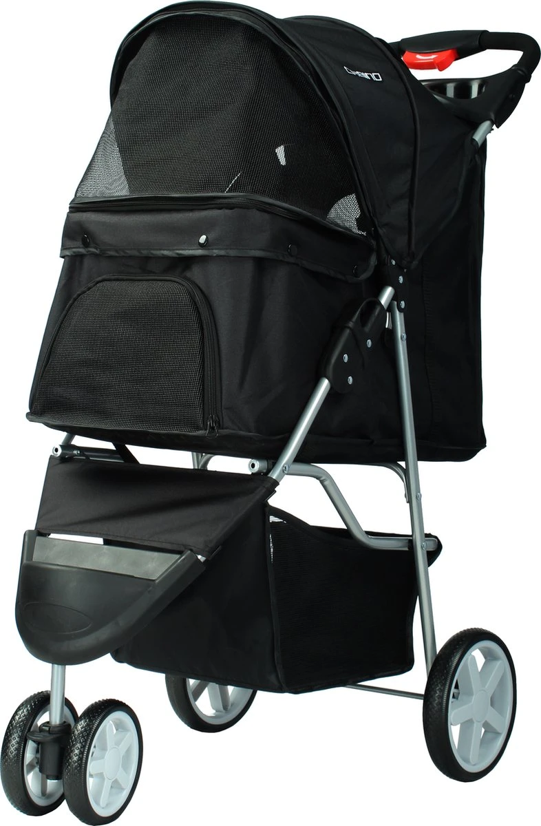 Cabino Inklapbare Hondenbuggy Lars - Zwart 3 Cabino Inklapbare Hondenbuggy Lars - Zwart