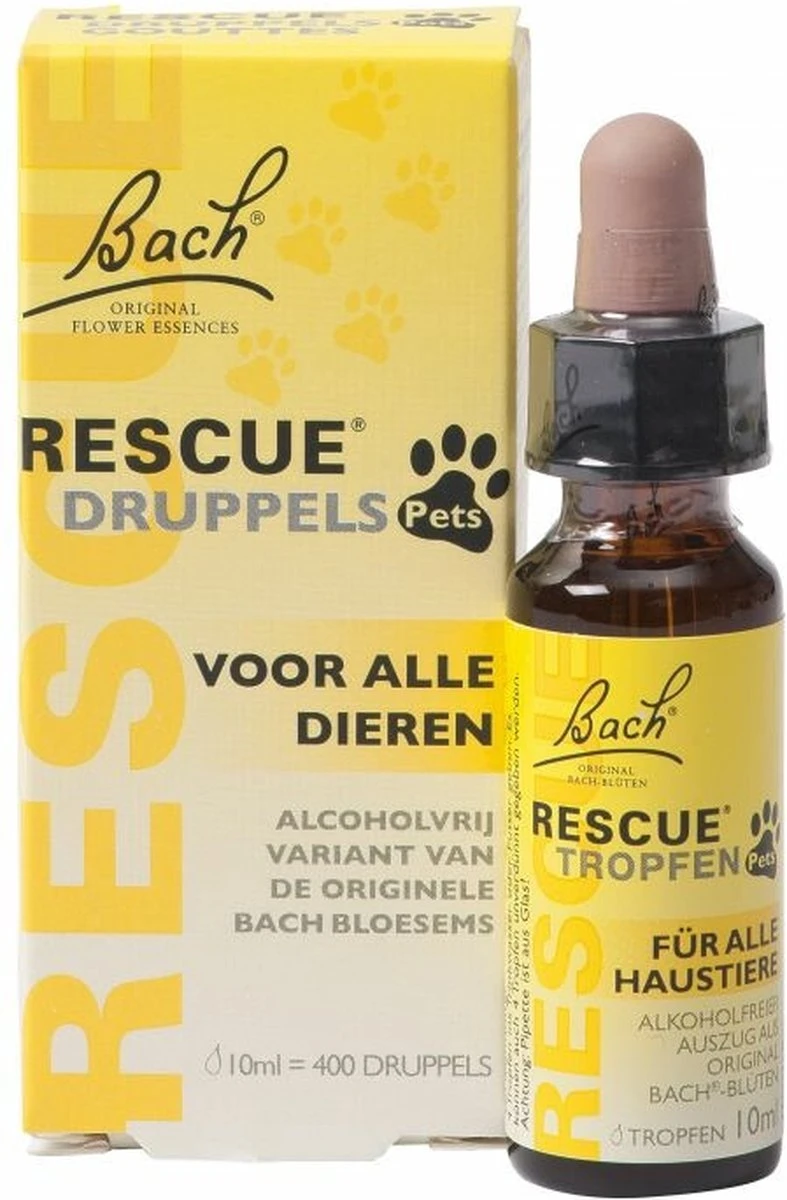 Bach Rescue Remedy Pets Druppels - Dieren Antistressmiddel - 10 Ml 3 Bach Rescue Remedy Pets Druppels - Dieren Antistressmiddel - 10 Ml