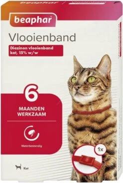 Beaphar Vlooienband Kat - Rood - 1 Stuk -Huisdierbenodigdheden Korting 807x1200 7