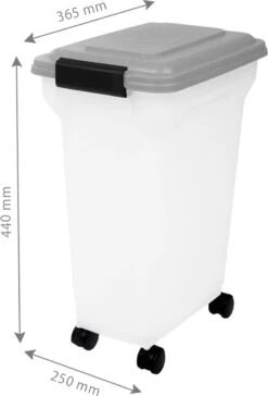 Iris Ohyama Air Tight Food Container ATS-M - Kunststof- 20 Liter - Transparant/Grijs - Met Schepje 9 Iris Ohyama Air Tight Food Container ATS-M - Kunststof- 20 Liter - Transparant/Grijs - Met Schepje -Huisdierbenodigdheden Korting 814x1200 8
