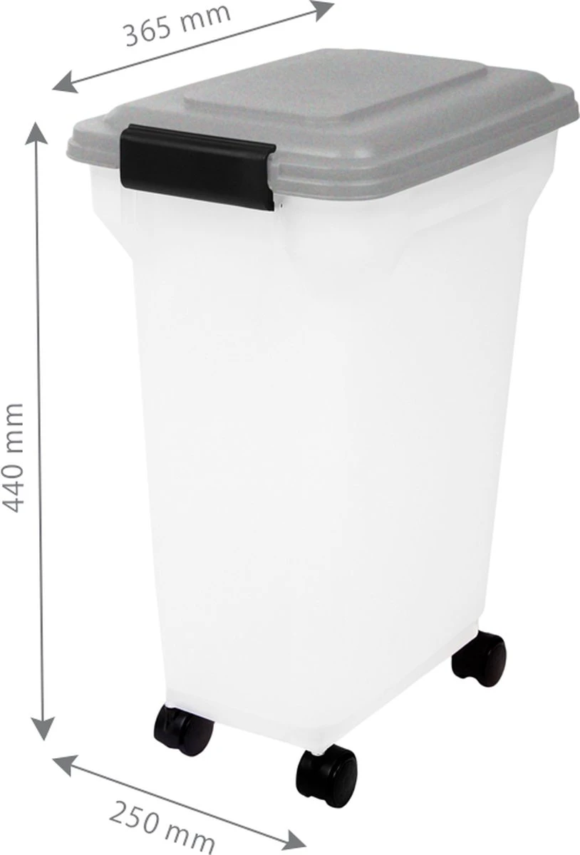 Iris Ohyama Air Tight Food Container ATS-M - Kunststof- 20 Liter - Transparant/Grijs - Met Schepje 5 Iris Ohyama Air Tight Food Container ATS-M - Kunststof- 20 Liter - Transparant/Grijs - Met Schepje - Image 3