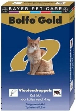 Bayer Bolfo Gold 80 Anti Vlooienmiddel - Kat - >4 Kg - 2 Pipetten -Huisdierbenodigdheden Korting 818x1200 3