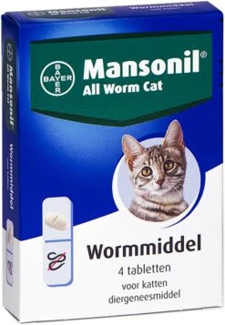 Mansonil All Worm Cat Ontworming - Kat - 4 Tabletten -Huisdierbenodigdheden Korting 830x1200 4