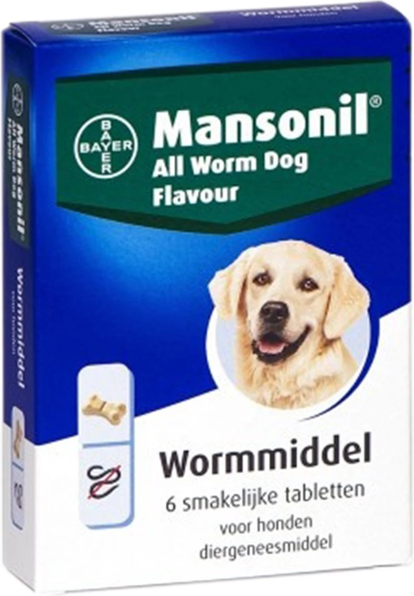 Mansonil All Worm Dog Tasty Ontwormingsmiddel (S/M Vanaf 2.5kg) - 6 Tabletten 9 Mansonil All Worm Dog Tasty Ontwormingsmiddel (S/M Vanaf 2.5kg) - 6 Tabletten - Image 7