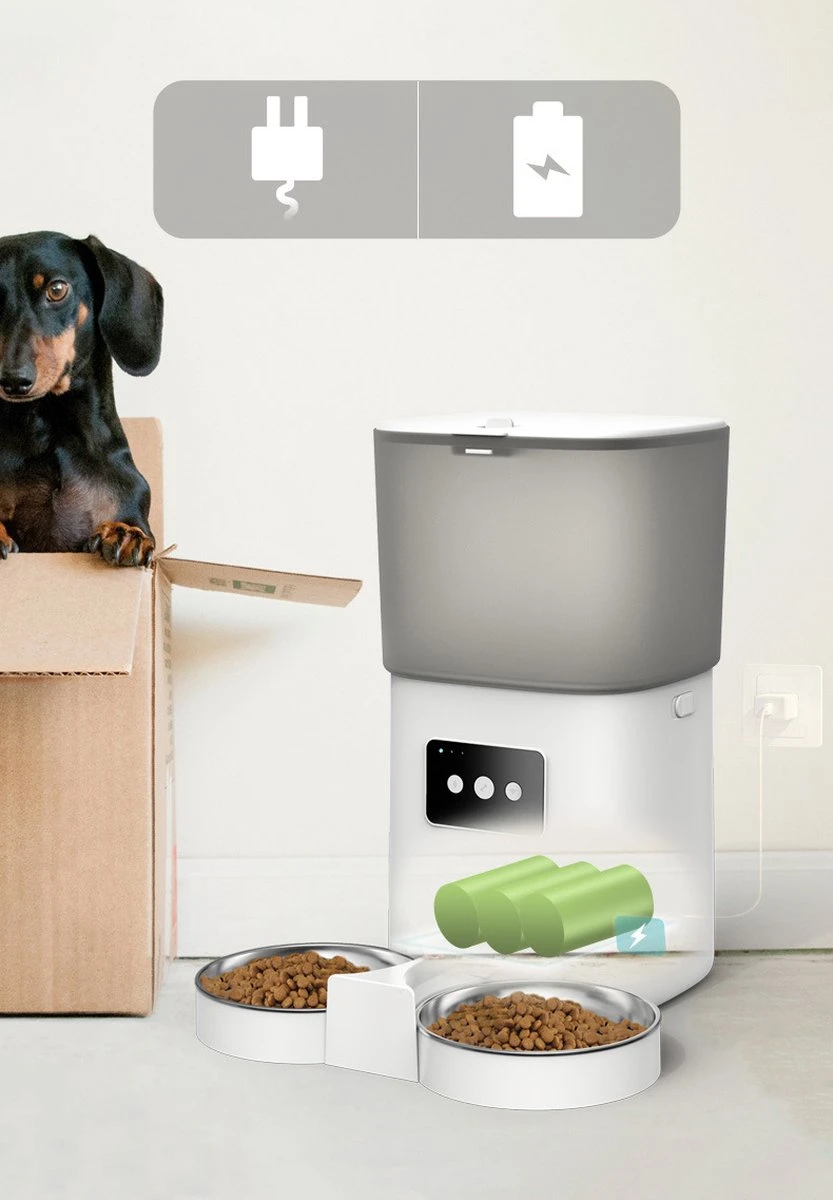 Pawsy® AR2 - Automatische Voerbak - Dubbele Voerbak - Automatische Voederbak Kat & Hond - WiFi Voerautomaat 10 Pawsy® AR2 - Automatische Voerbak - Dubbele Voerbak - Automatische Voederbak Kat & Hond - WiFi Voerautomaat - Image 8