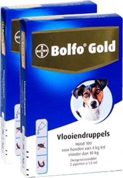 Bayer Bolfo Gold 100 Anti Vlooienmiddel Hond - 4 Tot 10 Kg - 2 Pipetten -Huisdierbenodigdheden Korting 834x1200 2