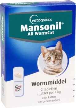 Mansonil All Worm Cat Ontworming - Kat - 2 Tabletten -Huisdierbenodigdheden Korting 841x1200 6
