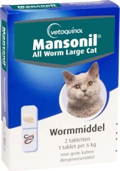 Mansonil All Worm Large Cat Ontworming - Grote Kat - 2 Tabletten -Huisdierbenodigdheden Korting 841x1200 7