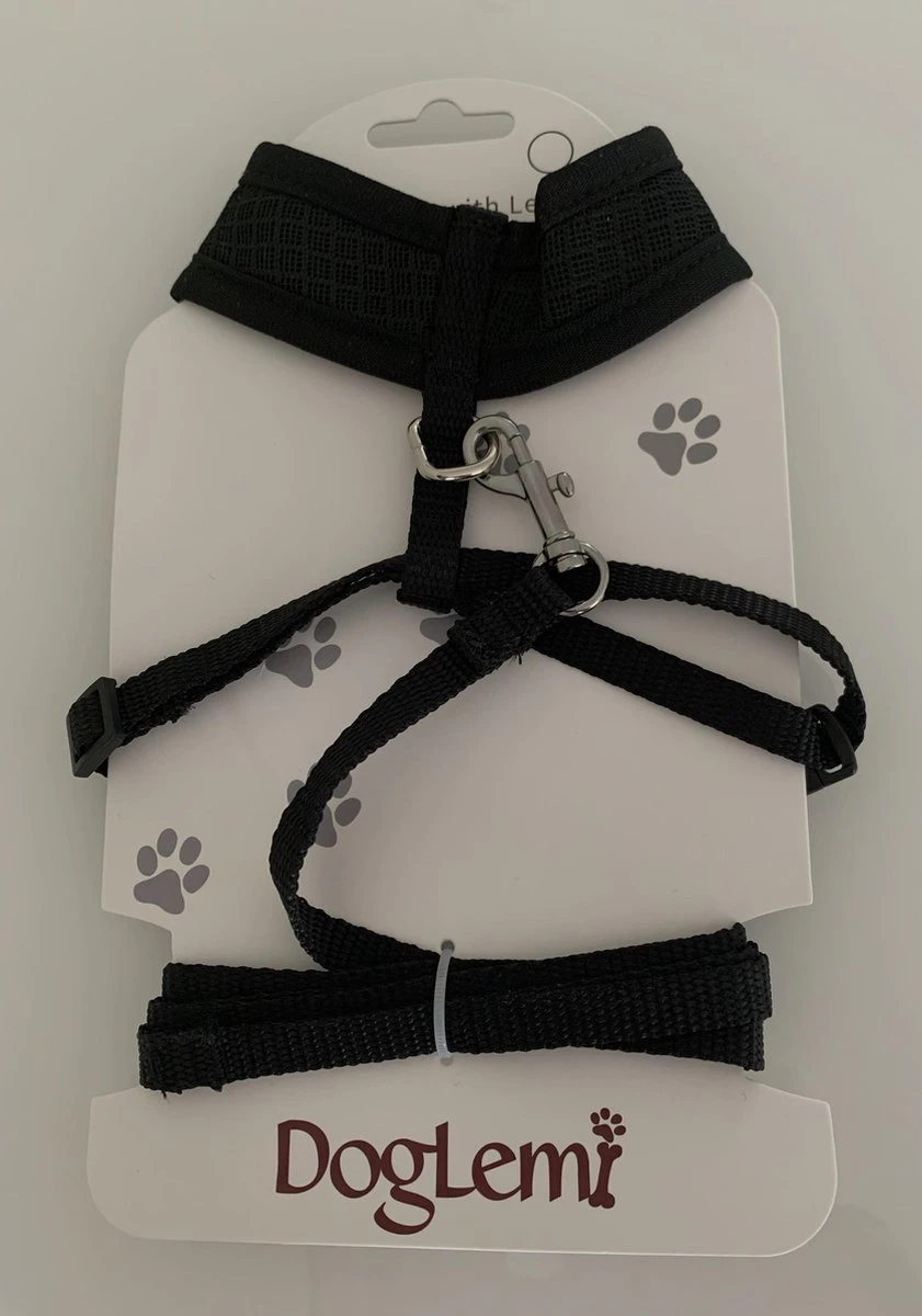 Kattenharnas - Harnas Voor Katten - Kattentuigje Met Looplijn - Zwart 6 Kattenharnas - Harnas Voor Katten - Kattentuigje Met Looplijn - Zwart - Image 4