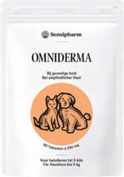Sensipharm Omniderma Voor Kat, Hondje, Cavia, Konijn - Voedingssupplement Voor Huid En Vacht, Bij Jeuk, Eczeem & Hotspot - 90 Tabletten à 250 Mg -Huisdierbenodigdheden Korting 844x1200 7