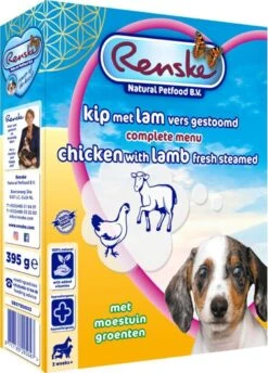 10x Renske Vers Gestoomd Complete Menu Kip - Lam 395 Gr -Huisdierbenodigdheden Korting 862x1200 1