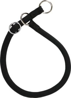 Adori Sliphalsband Rond Met Stop Zwart - Hondenhalsband - 50x0.8 Cm