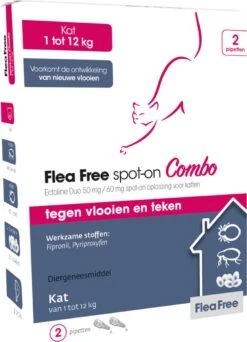 Flea Free Ectoline Duo Kat - Tegen Vlooien En Teken - 2 Pipetten -Huisdierbenodigdheden Korting 866x1200 5