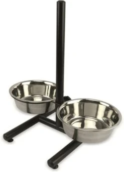 Merkloos Honden Voer & Waterbak - RVS - Op Standaard - In Hoogte Verstelbaar -Huisdierbenodigdheden Korting 873x1200 1