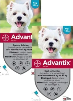 Bayer Advantix Vlooien & Teken Pipetten - Hond 4 Tot 10kg - 2 X 6 Stuks -Huisdierbenodigdheden Korting 874x1200 4