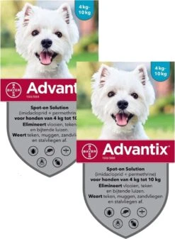 Bayer Advantix Vlooien & Teken Pipetten - Hond 4 Tot 10kg - 2 X 6 Stuks -Huisdierbenodigdheden Korting 879x1200 1