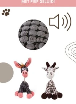 Honden Knuffel - Set Van 2 - Hondenspeelgoed Met Piep - Honden En Katten - Ezel En Giraf - Sellaio -Huisdierbenodigdheden Korting 881x1200 9