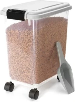 Nobleza Voercontainer - 20L - 7.2KG - Voedselcontainer Hond- Opslagcontainer - Zwenkwielen - Transparant -Huisdierbenodigdheden Korting 884x1200 2