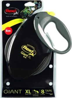 Flexi Giant Tape - Hondenriem - Zwart/Geel - XL - 8 M - (<50 Kg) -Huisdierbenodigdheden Korting 885x1200