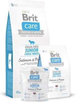 Brit Care Grain Free Junior Large Breed Salmon & Potato 12 Kg - Hond