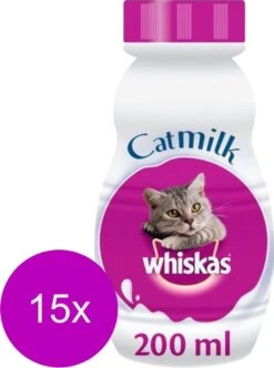 Whiskas Katten Melk - 15 Flesjes X 200 Ml -Huisdierbenodigdheden Korting 893x1200 3