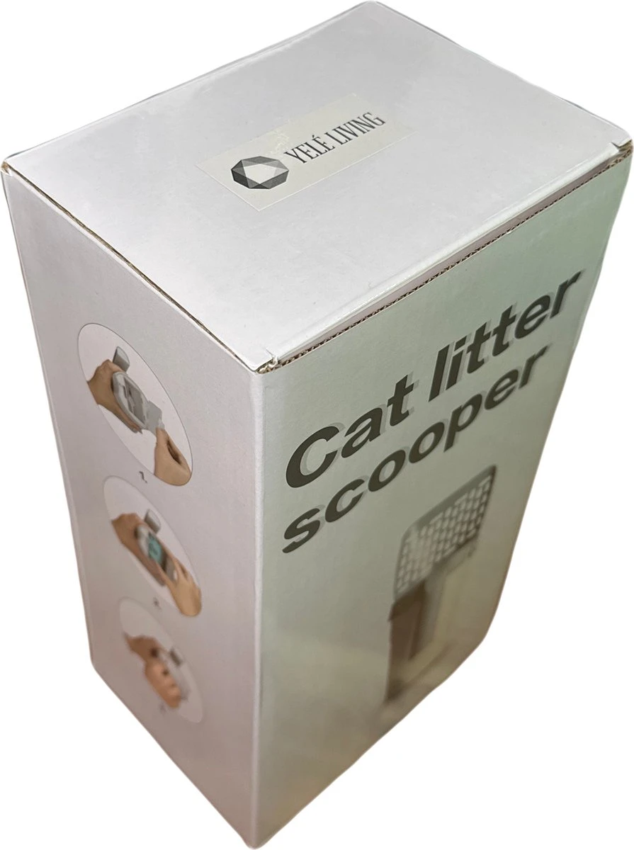 YELÉ LIVING – Kattenbakschep – Haarverwijderaar - Cat Litter Scoop – Kattenbakschep Met Container – Katten – Kattenbak – Grijs/wit – Kattenbak Schep – Grind – Kattengrind – Kattenbak Grind – Poep Zakjes – Afvalcontainer - All-in-1 Kattenbakschep 8 YELÉ LIVING – Kattenbakschep – Haarverwijderaar - Cat Litter Scoop – Kattenbakschep Met Container – Katten – Kattenbak – Grijs/wit – Kattenbak Schep – Grind – Kattengrind – Kattenbak Grind – Poep Zakjes – Afvalcontainer - All-in-1 Kattenbakschep - Image 6