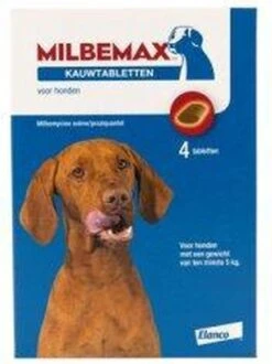 Elanco Milbemax Kauwtablet Hond - Anti Wormenmiddel - 28 G 4 Stuks Vanaf 5 Kg -Huisdierbenodigdheden Korting 898x1200