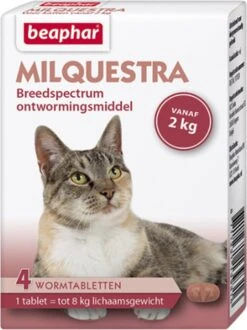 Beaphar Milquestra Ontworming Tabletten Kat 2 - 12 Kg 4 Tabletten -Huisdierbenodigdheden Korting 898x1200 9