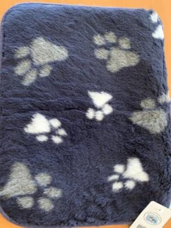 Lovely Nights Vetbed/kleed Blue With 2 Color Print Paw Met Bies 120x75 Rechthoek -Huisdierbenodigdheden Korting 899x1200 15