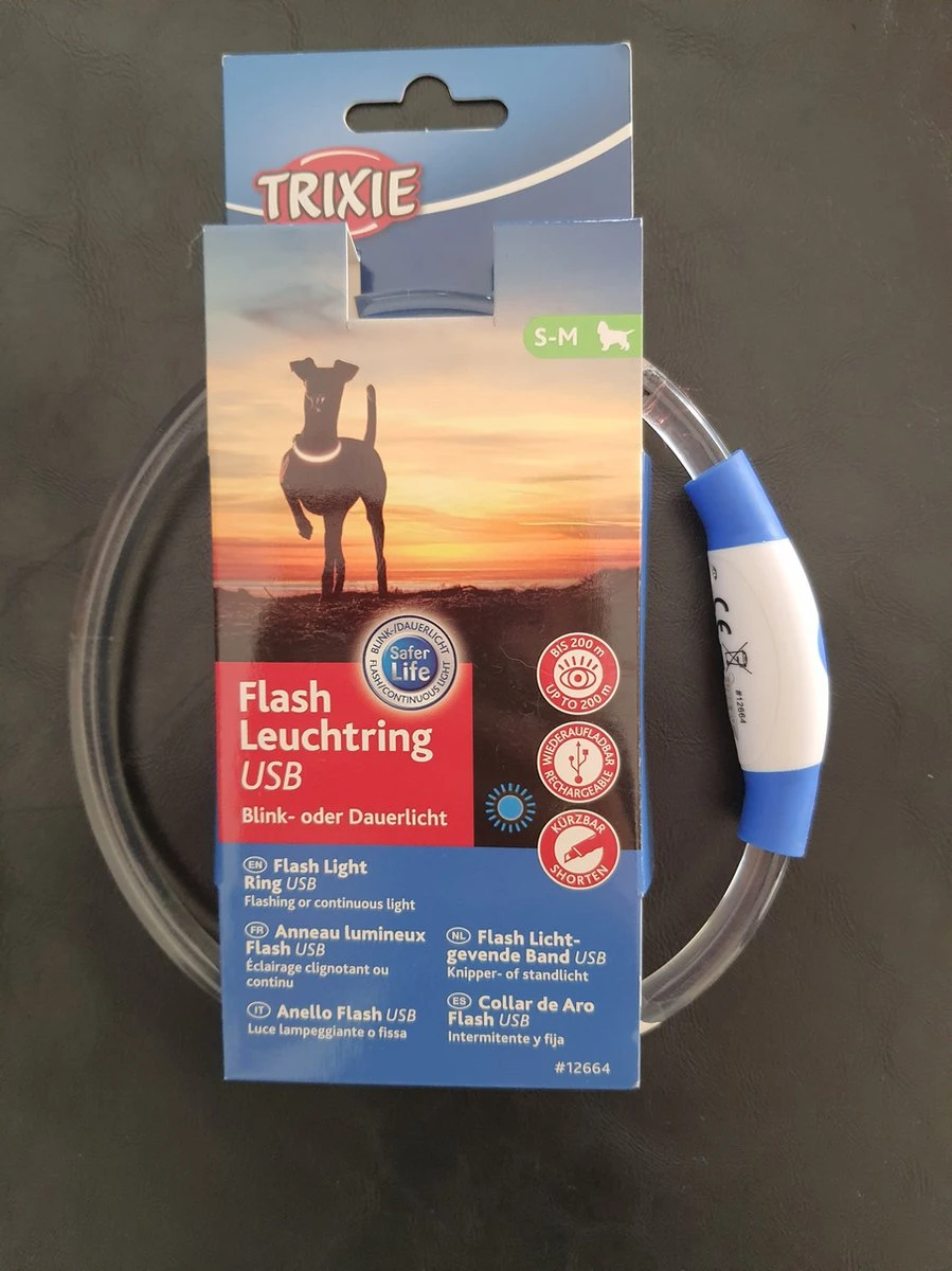 Trixie Halsband Usb Flash Light Lichtgevend Oplaadbaar Tpu Blauw - 40X0.8 CM 10 Trixie Halsband Usb Flash Light Lichtgevend Oplaadbaar Tpu Blauw - 40X0.8 CM - Image 8