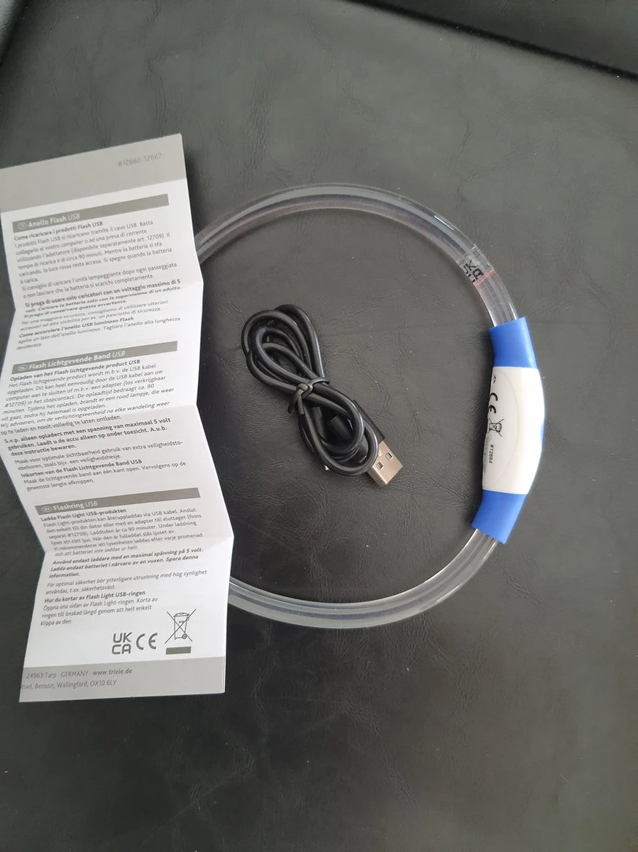 Trixie Halsband Usb Flash Light Lichtgevend Oplaadbaar Tpu Blauw - 40X0.8 CM 11 Trixie Halsband Usb Flash Light Lichtgevend Oplaadbaar Tpu Blauw - 40X0.8 CM - Image 9