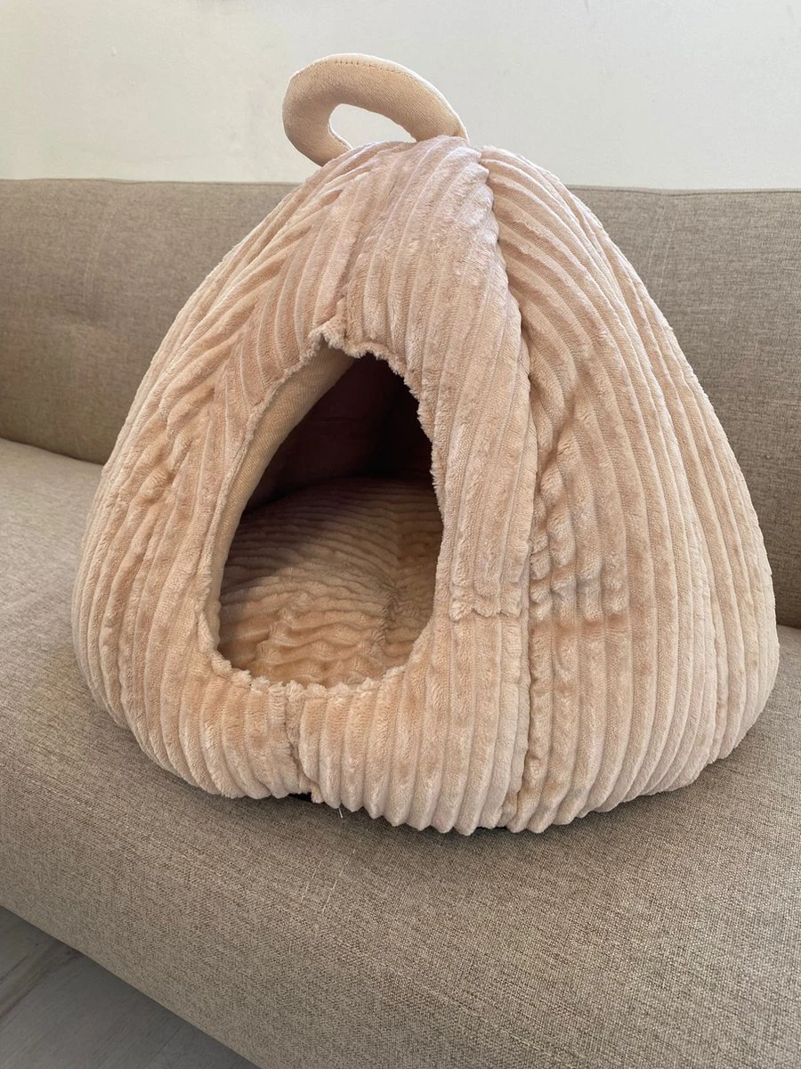 By Tiekeman Kattenmand Pompoen - Beige - Luxe Kattenmand - Kattenkussen - Anti Slip - 40x40x38 Cm 5 By Tiekeman Kattenmand Pompoen - Beige - Luxe Kattenmand - Kattenkussen - Anti Slip - 40x40x38 Cm - Image 3