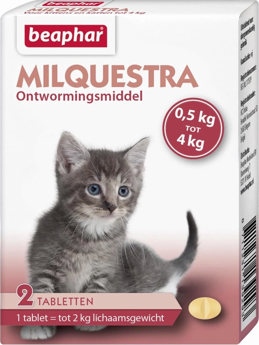 Beaphar Milquestra Kleine Kat/kitten - 0,5 Tot 4 Kg - 2 Tabletten 7 Beaphar Milquestra Kleine Kat/kitten - 0,5 Tot 4 Kg - 2 Tabletten - Image 5
