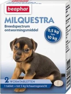 Beaphar Milquestra Ontworming Tabletten Hond 5-50kg 2 Tabletten -Huisdierbenodigdheden Korting 906x1200 1