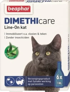Beaphar DIMETHIcare Line On Kat - Vlooienbestrijding - 6 Pipetten -Huisdierbenodigdheden Korting 912x1200 6